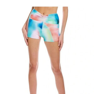 Citrus Swimming short bottom shirred waist sunset tide peach blue size L NWT